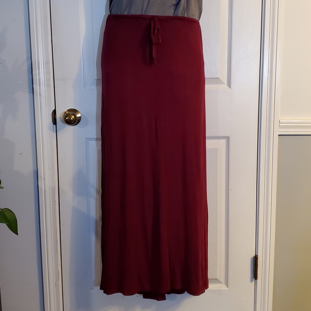 Maroon Maxi Skirt
